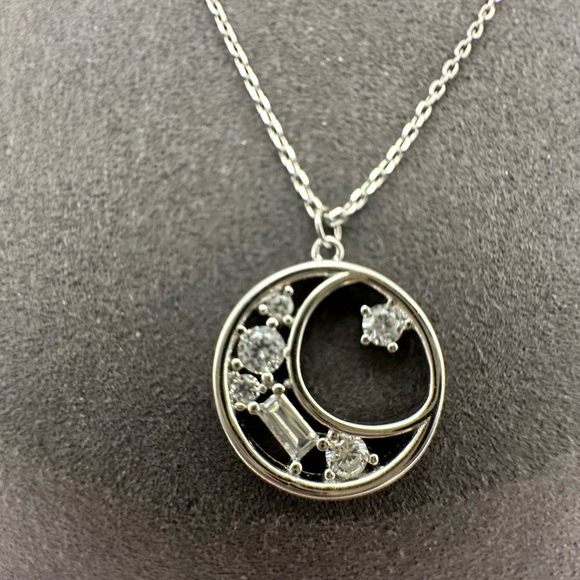 B.Rising Jewelry - Minimalist Silver Crescent Moon Necklace on Silver 925 Chain